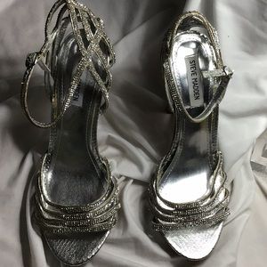 Sequined strappy heels